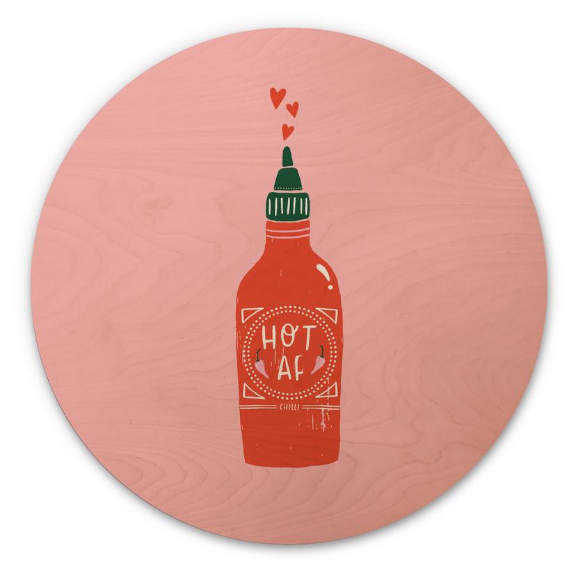 Væg cirkel træ Stærk chilisauce - Simmonds