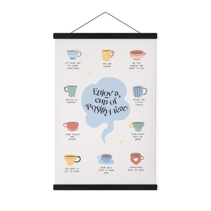 Tekstil plakat Enjoy a cup of Positivi-Tea - Cai