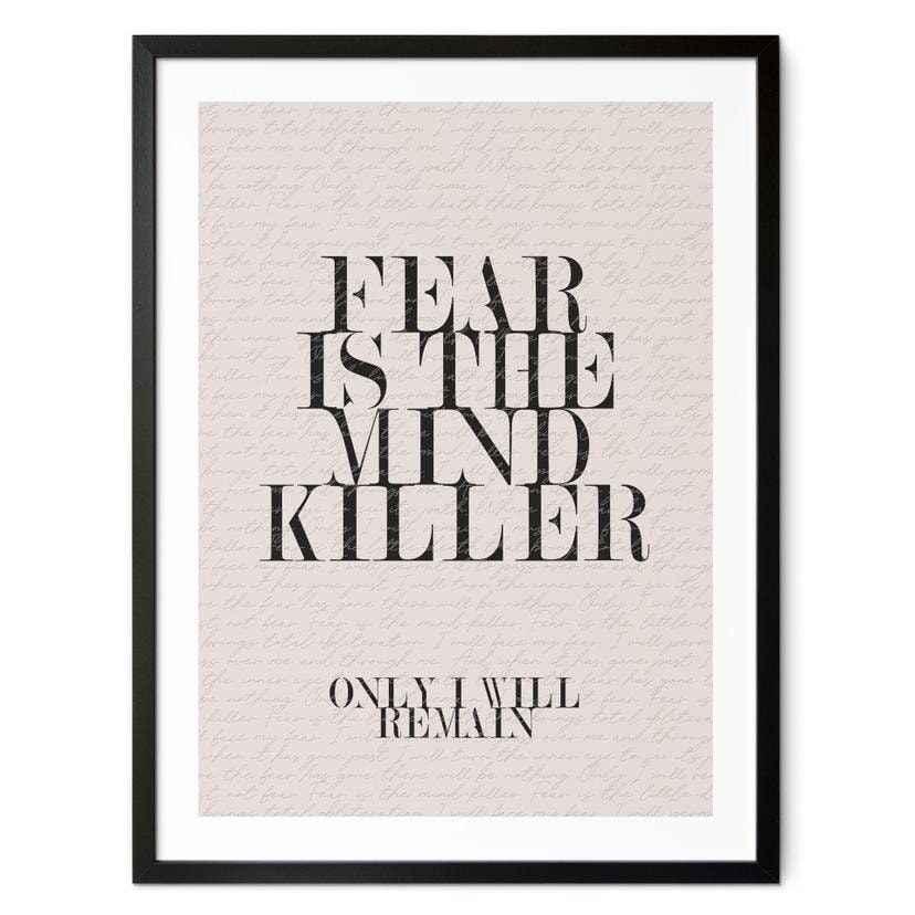 Poster Filmcitaat uit Dune - Fear is the Mind-Killer