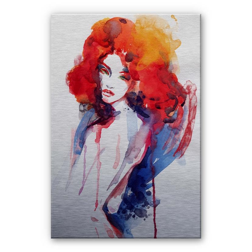 Tableau en alu-Dibond La femme aux cheveux roux
