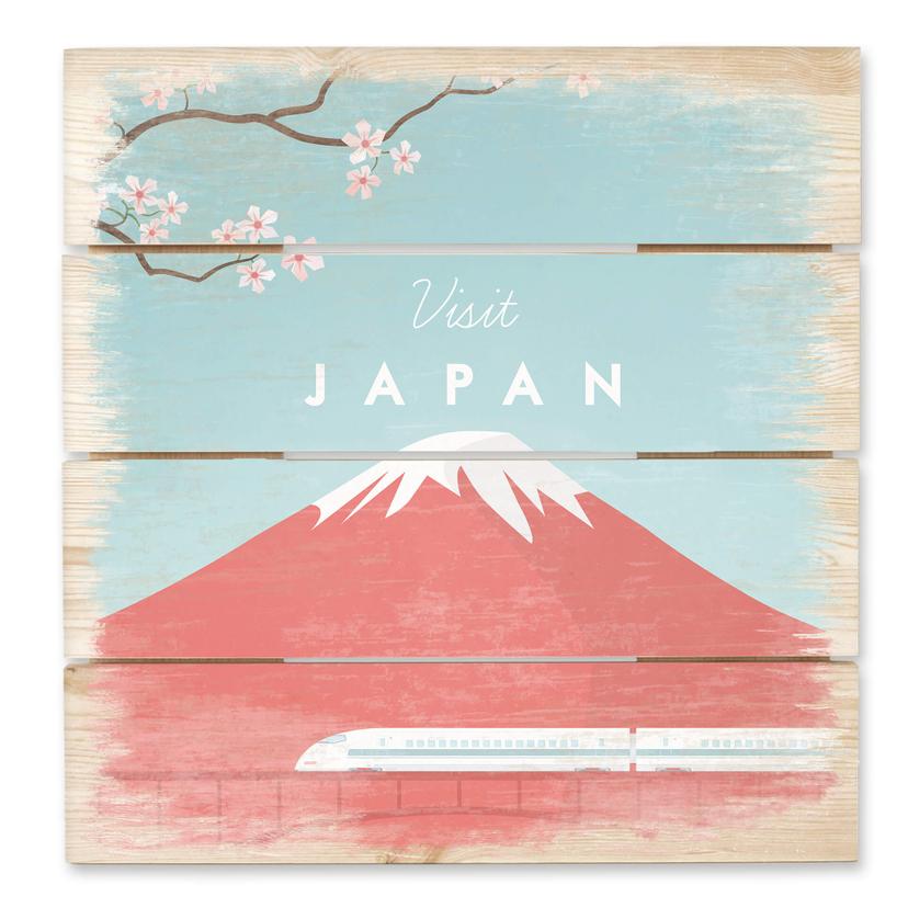 Cuadro de madera Rivers - Japón - 40x41,5 cm