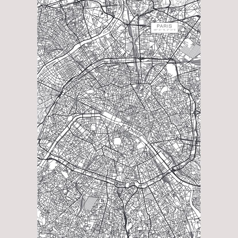 Papier peint photo Plan de Paris