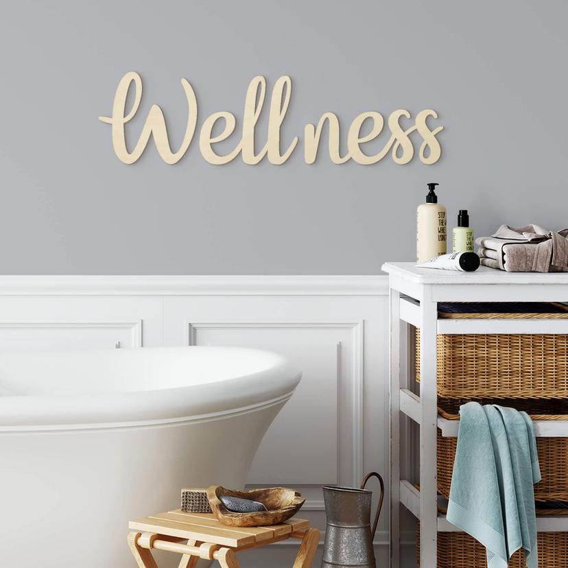 Décoration en bois placage peuplier Wellness (3-delig)