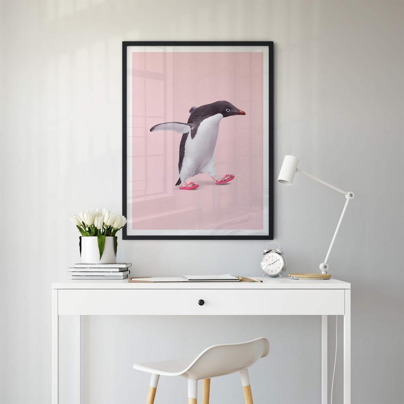 Poster Loose - Pinguino con infradito