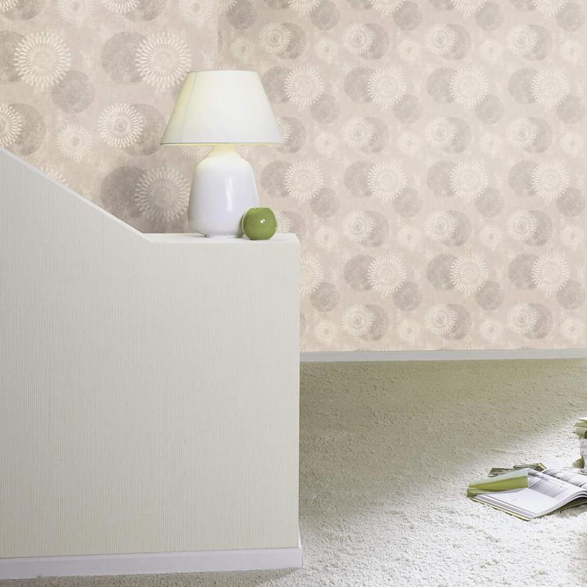 Rasch Vliesbehang - Patroonhang Wechsel II taupe