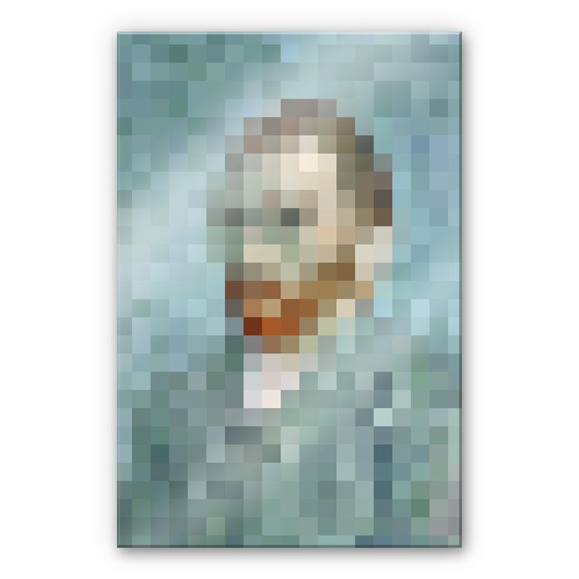 Akrylbillede Pixelart - van Gogh - Selvportræt 1889