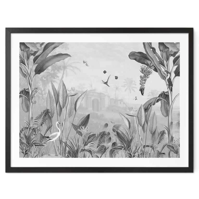Póster Sir Edward - Botánica blanco y negro