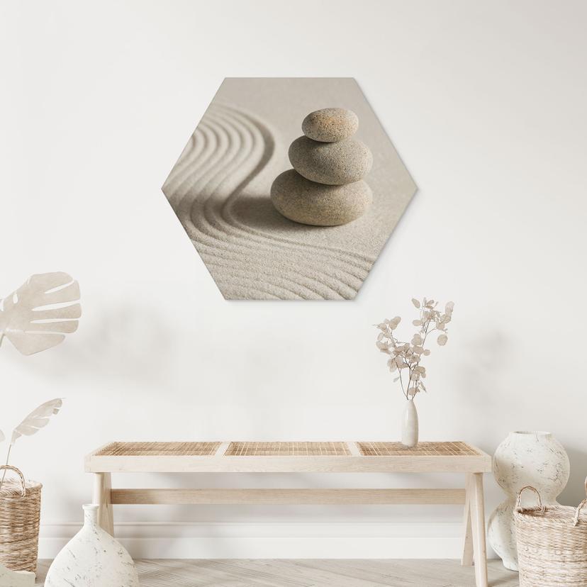 Wanddecoratie Steen in Zand 2 - Alu-Dibond
