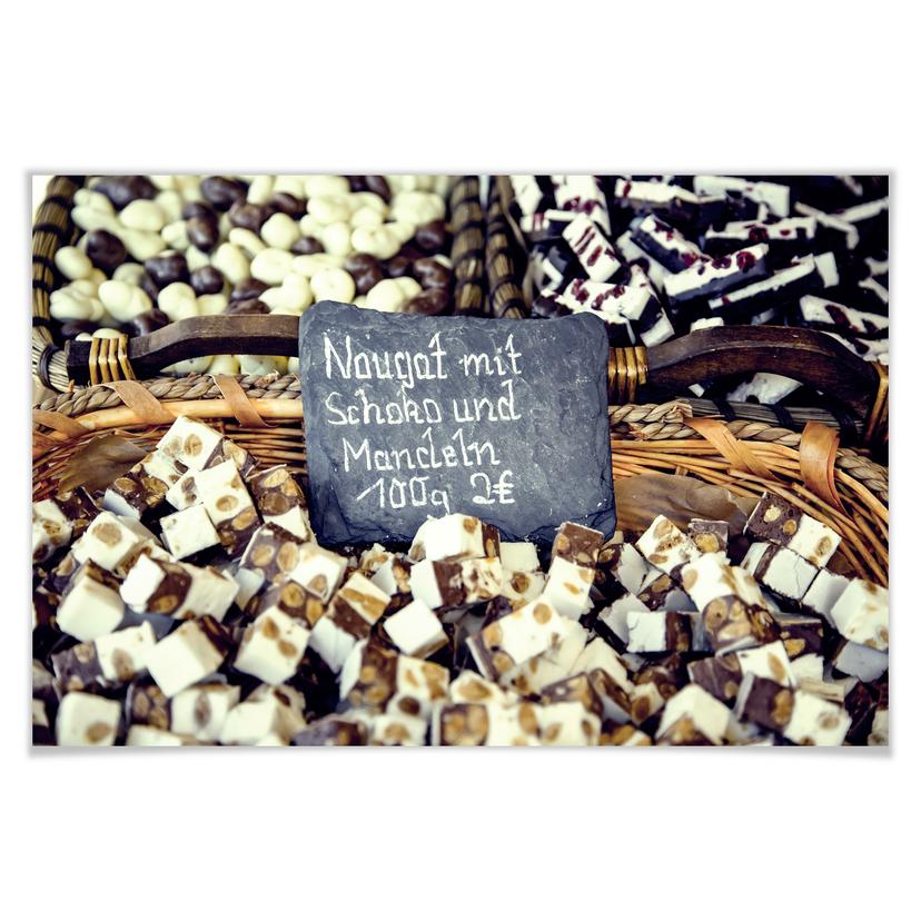 Poster - Nougat, chocolat et amandes