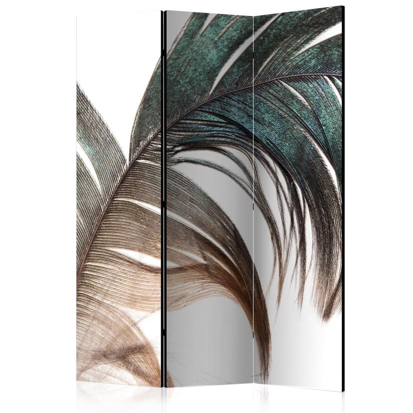 Paravent Séparation de pièce - Plume merveilleuse, 3 pièces