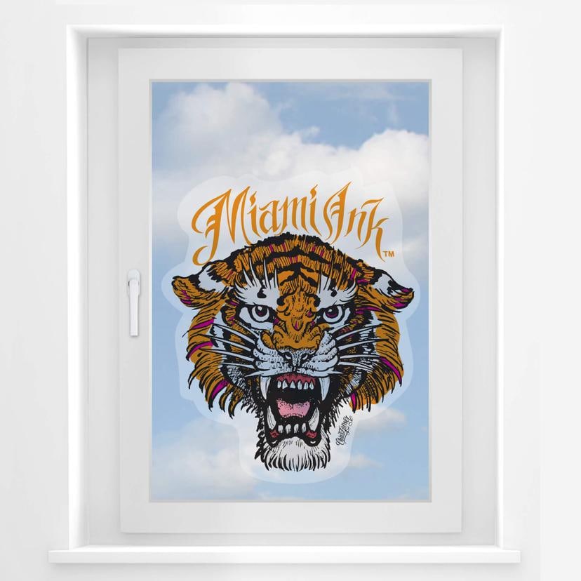 Mural de ventana Miami Ink Tiger