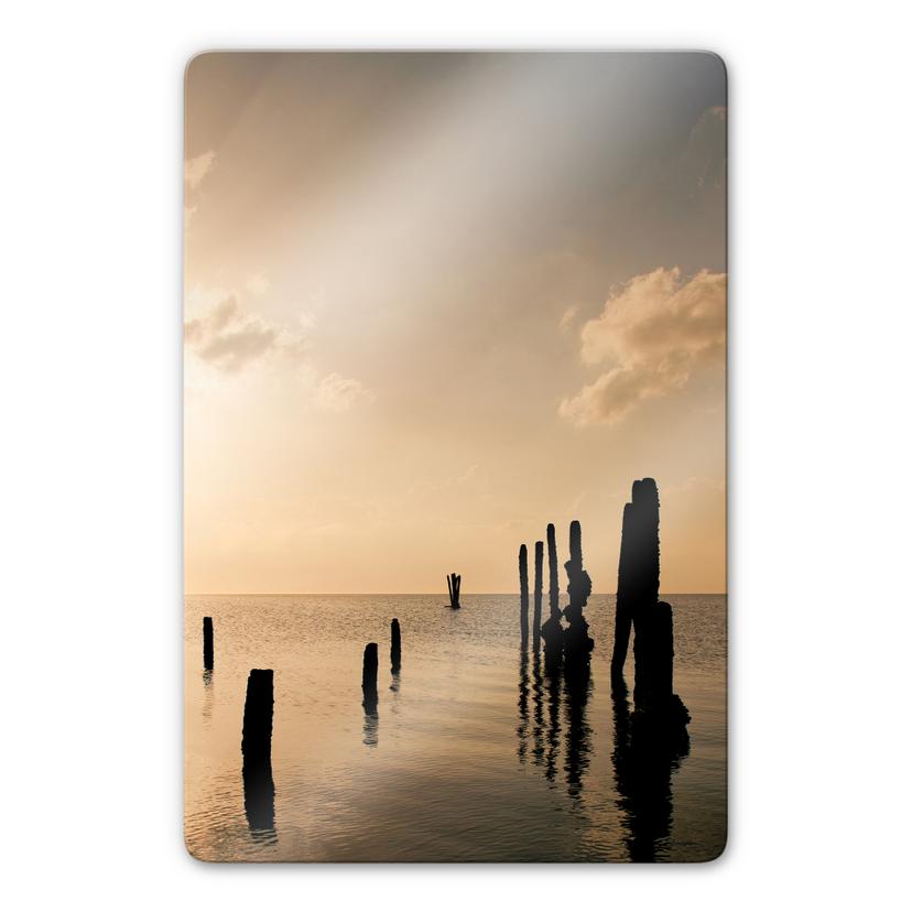 Tableau en verre - Posts at Sunset