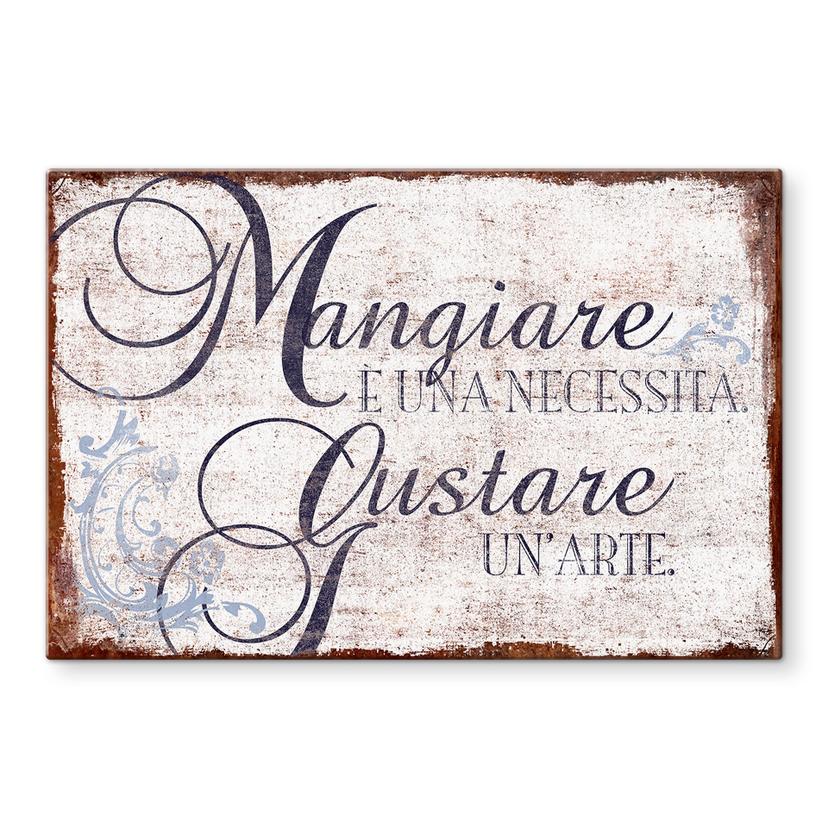Pannello paraschizzi - Mangiare è una necessità