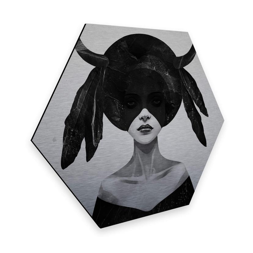Hexagon Alu-Dibond Zilvereffect - Ireland - The Mound II