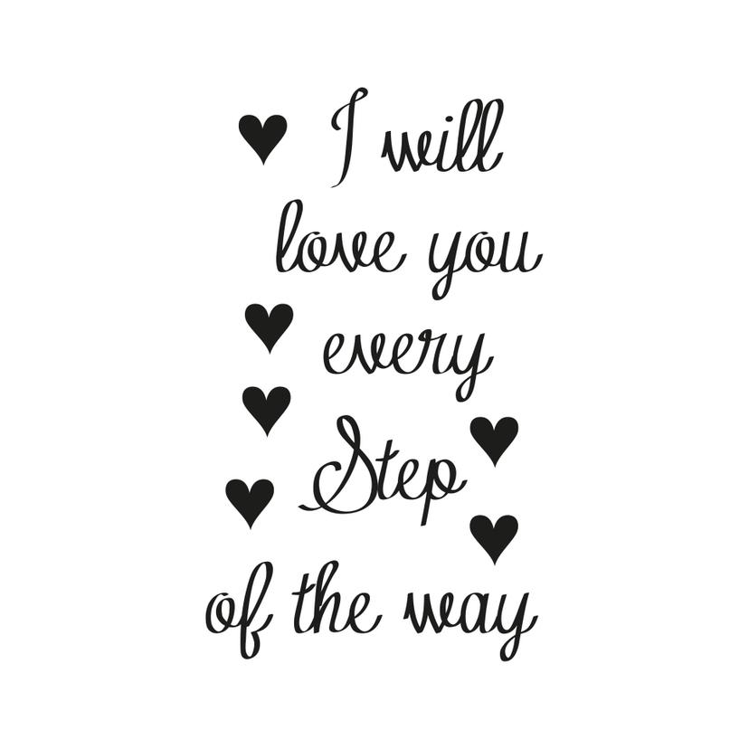Adesivo per scale I will love you...