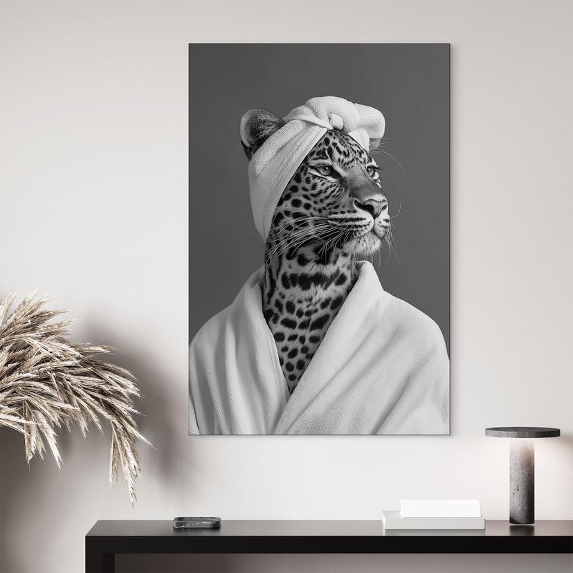 Time-out Royale spa con leopardo - Rahner - alluminio dibond