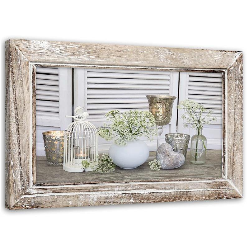 Canvasbillede, stilleben Shabby Chic