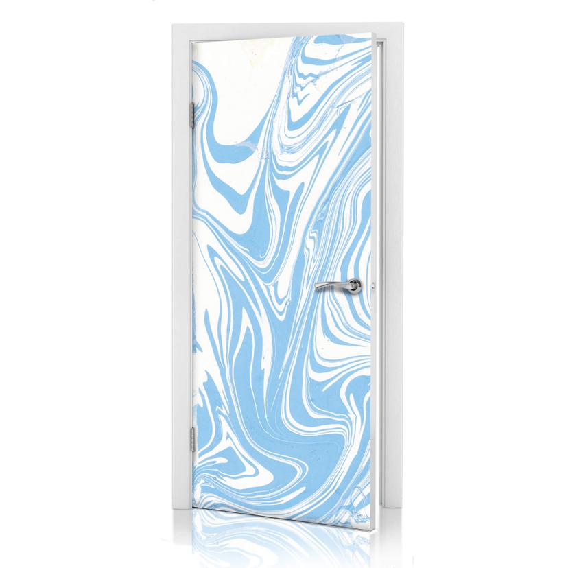 Color del diseño de la puerta impresiones azules