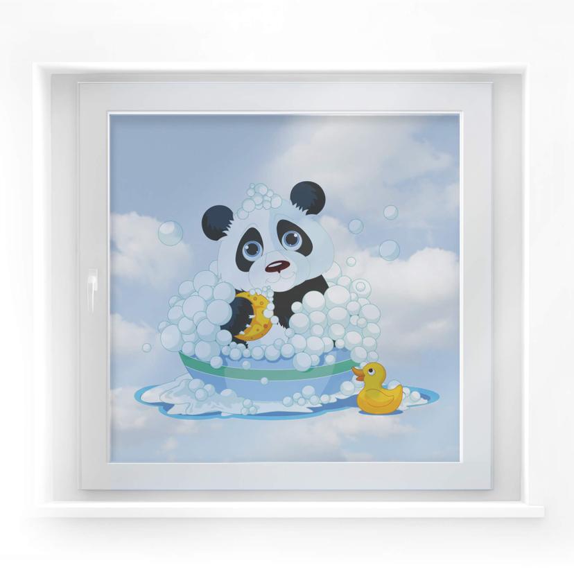 Panda bañista decoración de ventanas