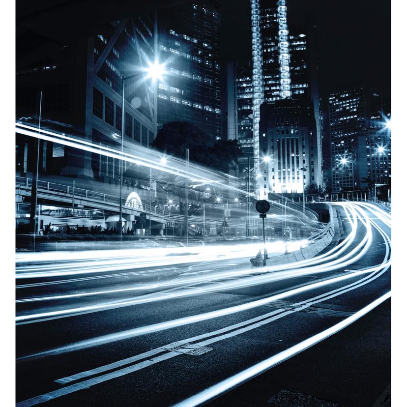 Papier peint photo Lumières de la ville - 240x260 cm