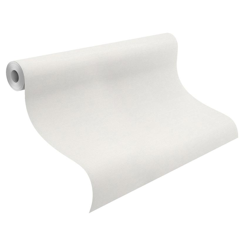 Effen behang, vliesbehang met structuur Bauhaus wit