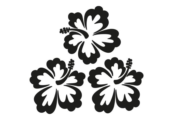 Fönsterdekoration hibiskusblommor