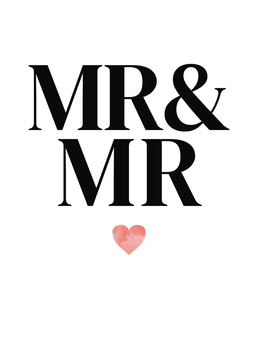 Poster Mr & Mr + Testo personalizzato