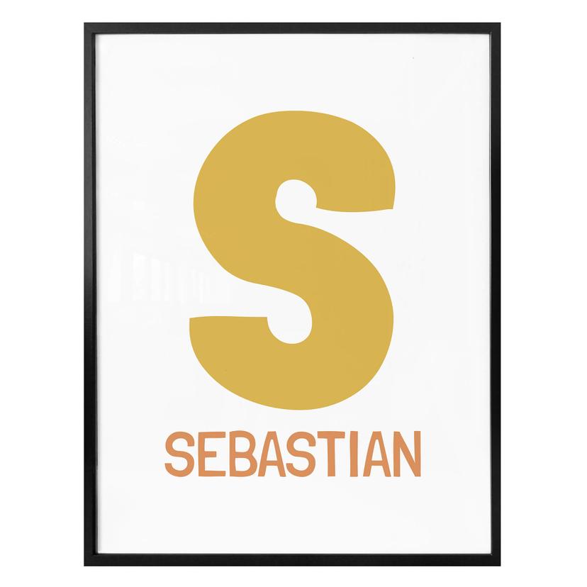 Poster à personnaliser initiales