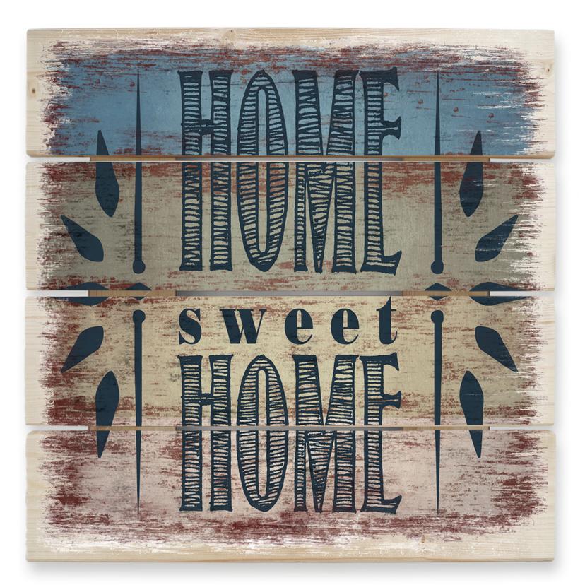 Cuadro de madera Home Sweet Home 1 - 40x41,5 cm
