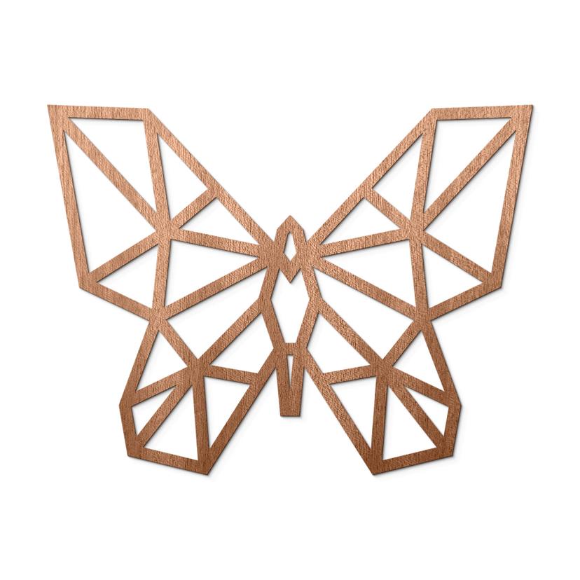 Träkonst mahogny origami fjäril