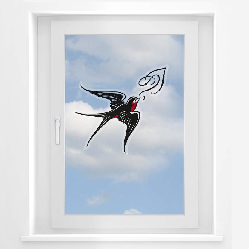 Mural de ventana con ornamento Miami Ink Swallow