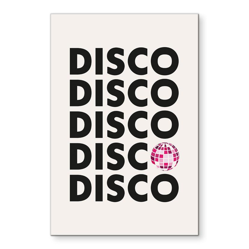 Wandbild Retro Disco Vibes Typografie - Kerr-Dineen - Alu-Dibond