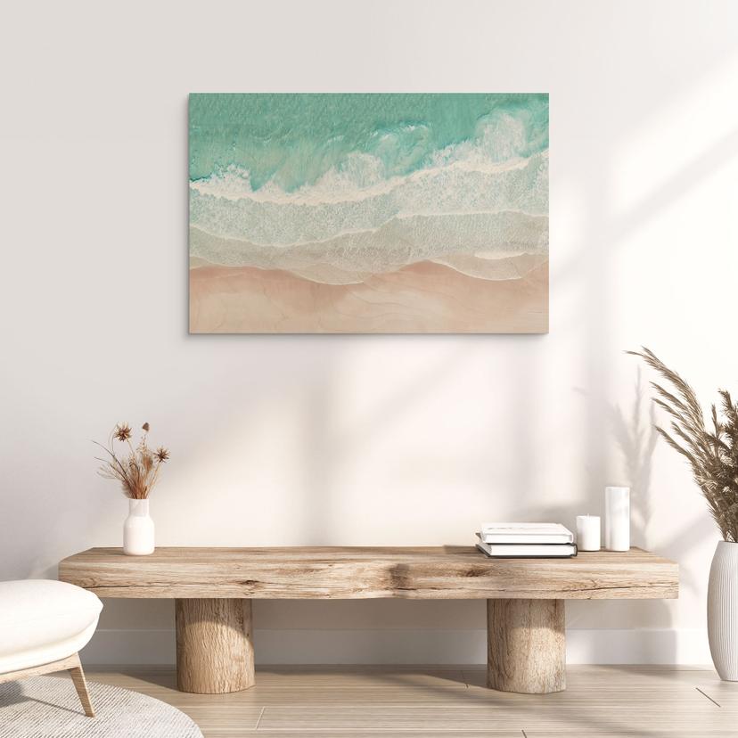 Stampa su legno Onde delicate sulla spiaggia - Sisi & Seb