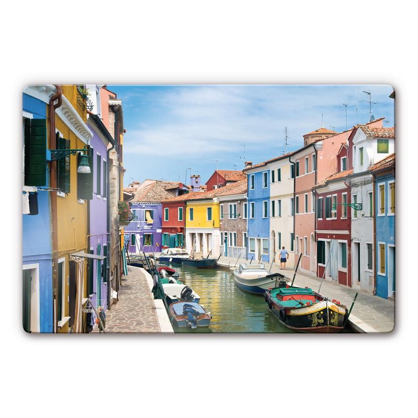 Tableau en verre - Venise en Couleur