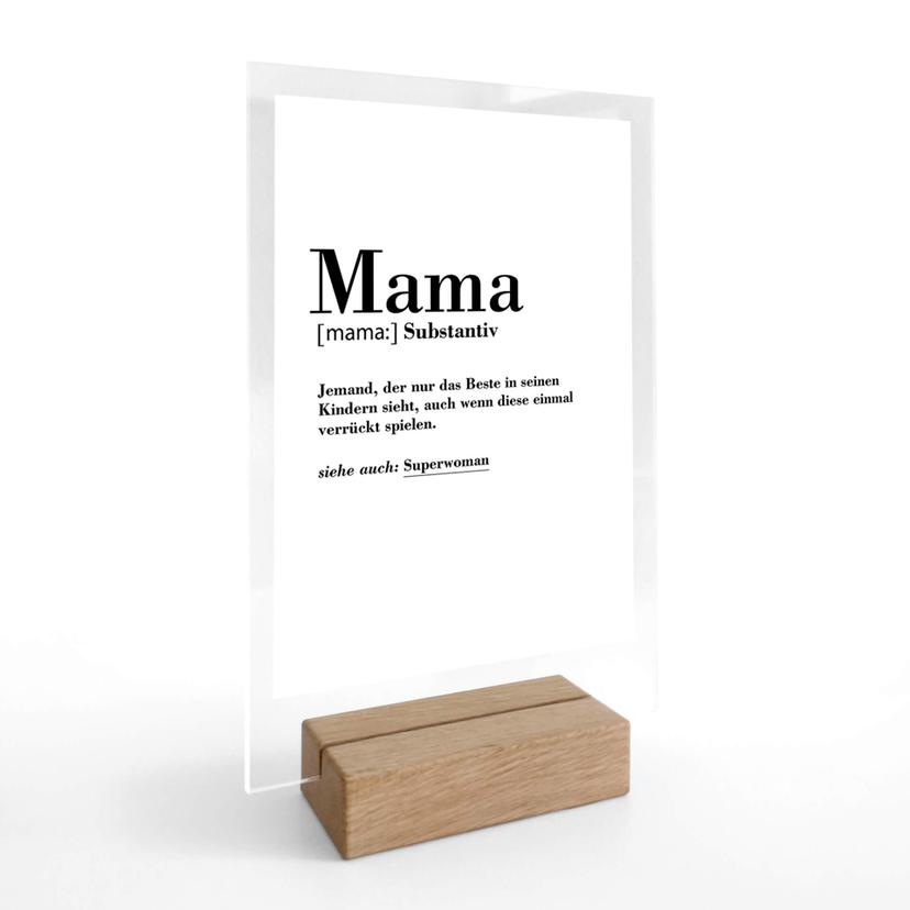Tischaufsteller Grammatik - Mama
