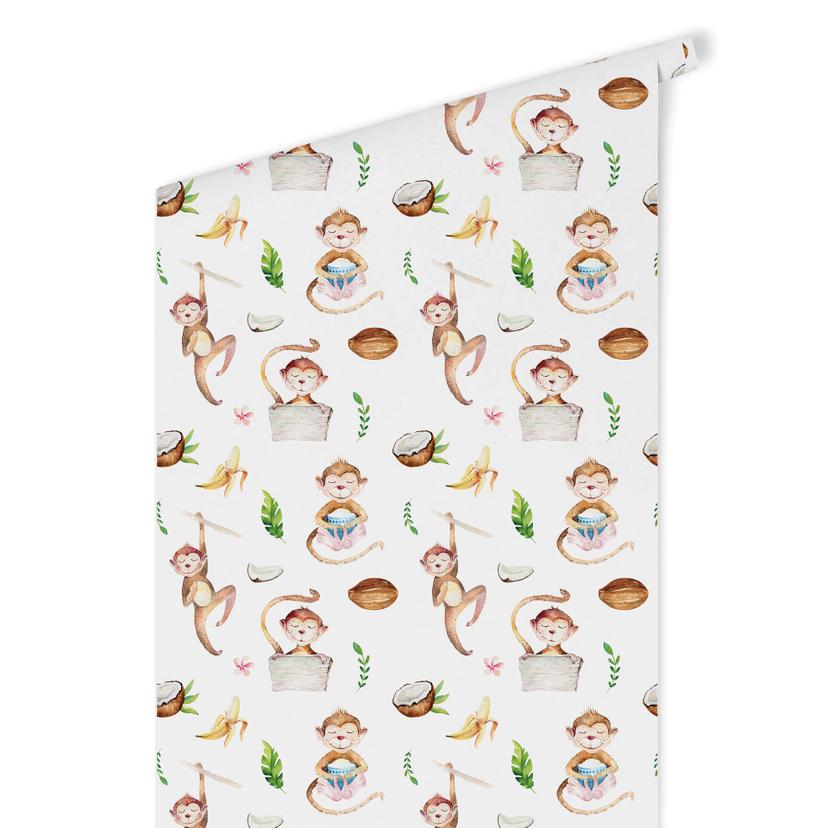 Carta da parati a motivi Kvilis - Monkeys