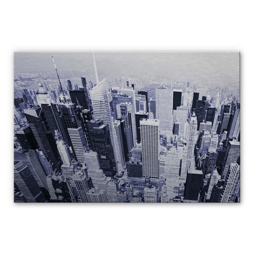 Manhatten luftfoto – print på aluminium (Alu-Dibond)