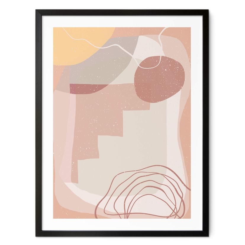 Póster Demir - Geometría en tonos tierra