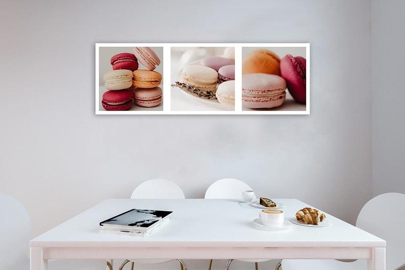 Stampe su tela, Macarons dolci - set