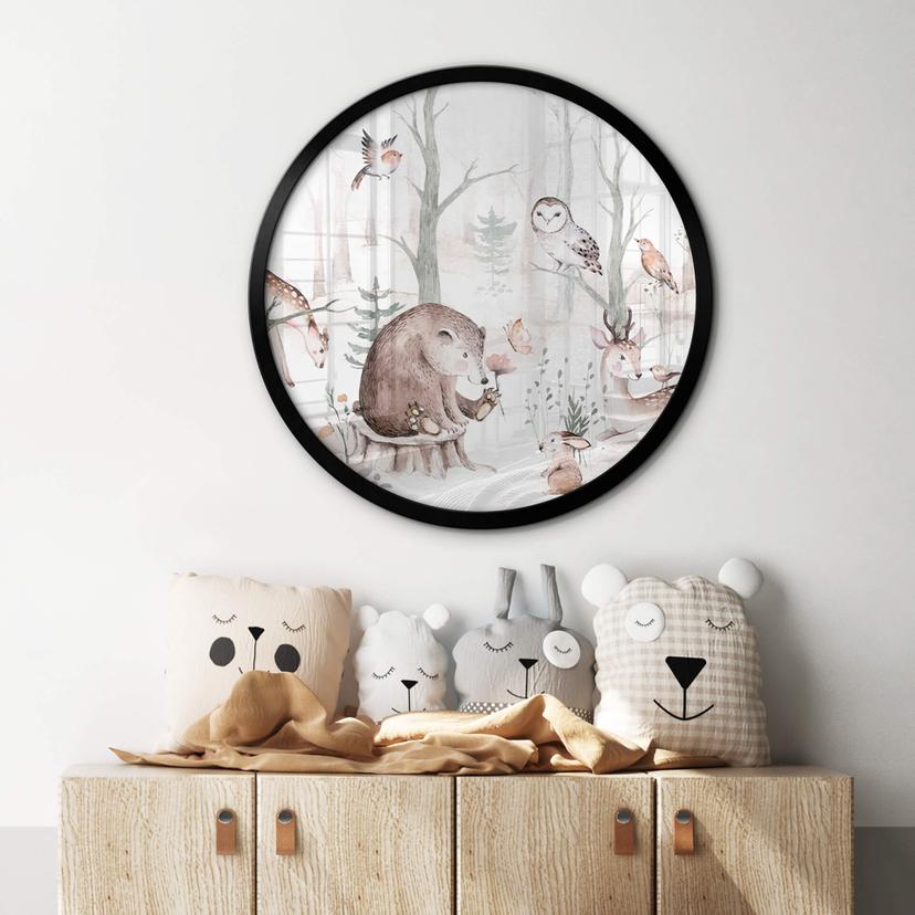 Poster Kvilis - Amis des animaux - Rond