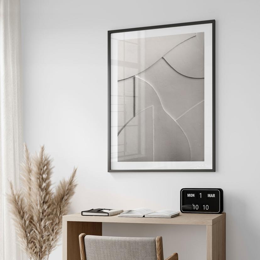 Poster Strutture astratte in morbido beige - Böhmer