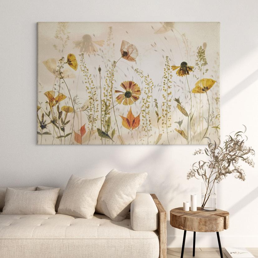 Stampe su tela Fiori di campo alla luce del sole - Talen