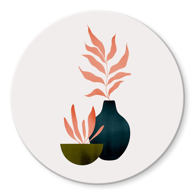 Tableau sur verre Kubistika - Plantes d'automne
