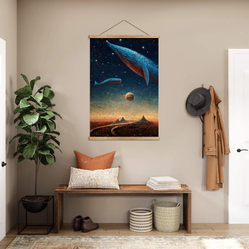 Stampe su tessuto Heine - Due balene nello spazio - Astro Cruise