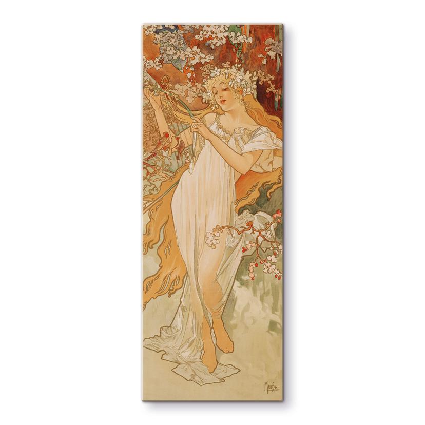 Tableau en verre - Mucha - Les quatre saisons - Printemps 2
