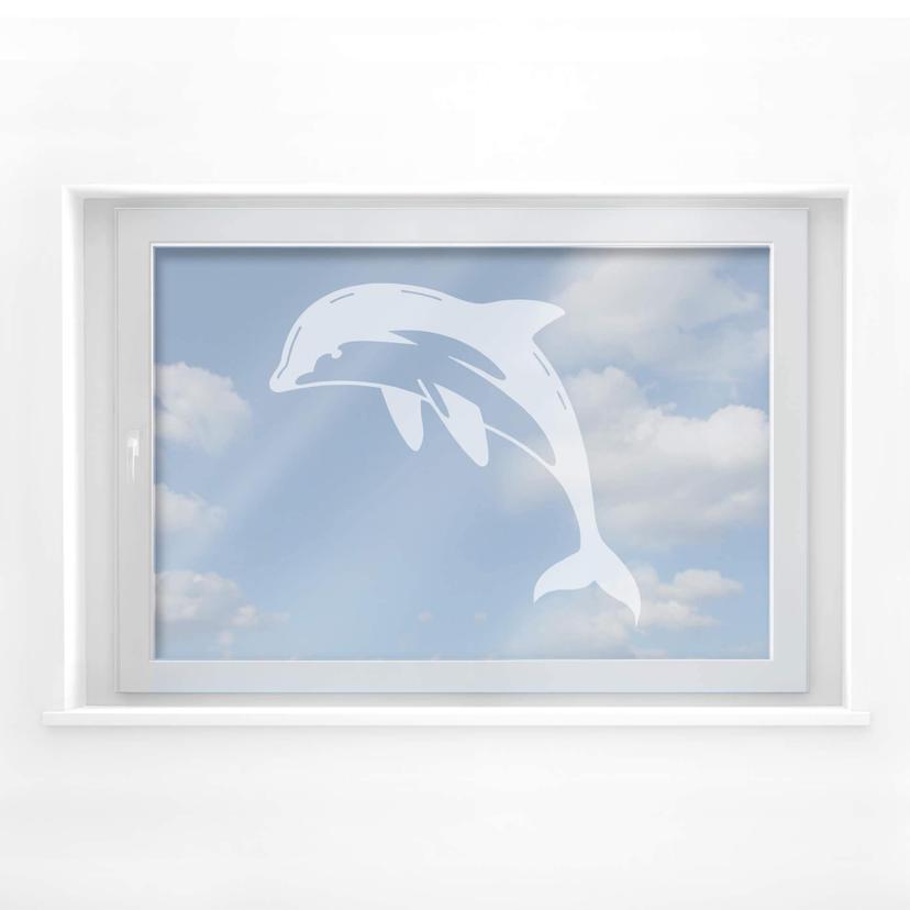 Decoración de ventanas con delfines