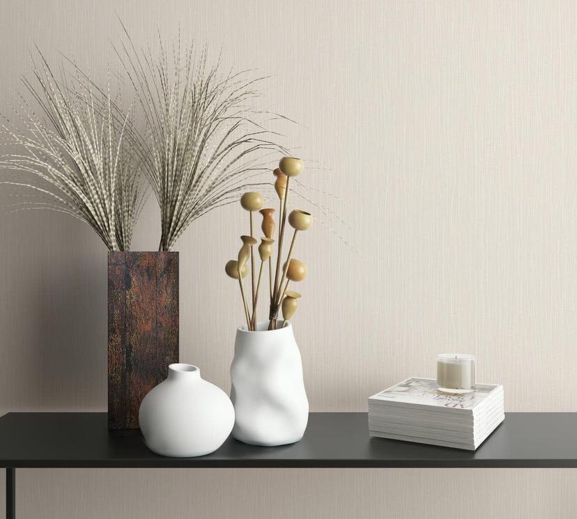 Vliestapete Struktur Modern, Klassisch, Shabby Chic in Rosa-Braun