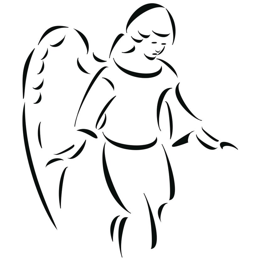 Sticker mural - Ange 4