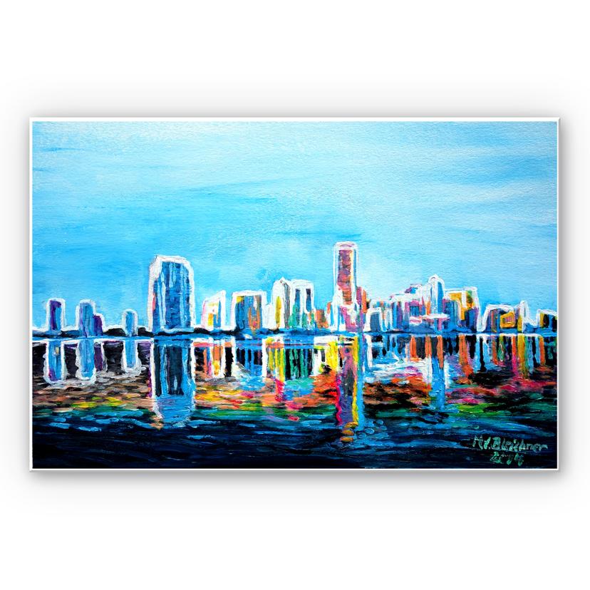 Tableau Forex - Bleichner - Miami à la lueur des néons