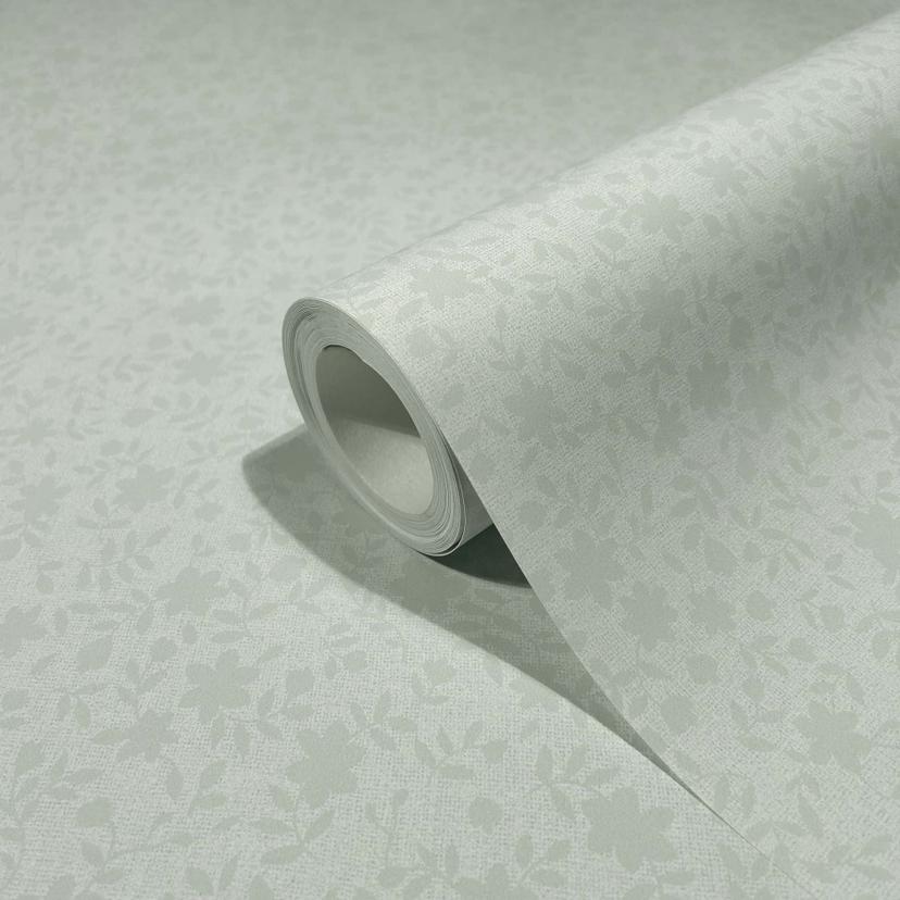 Papel pintado no tejido hojas, motivo hoja naturaleza floral en azul